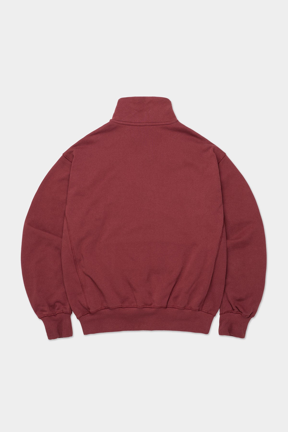CIRCLE LOGO HALF ZIP SWEATSHIRT BURGUNDY