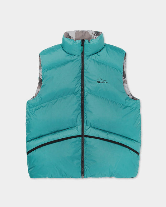 VERT 23 REVERSIBLE DOWN VEST MARINE GREEN