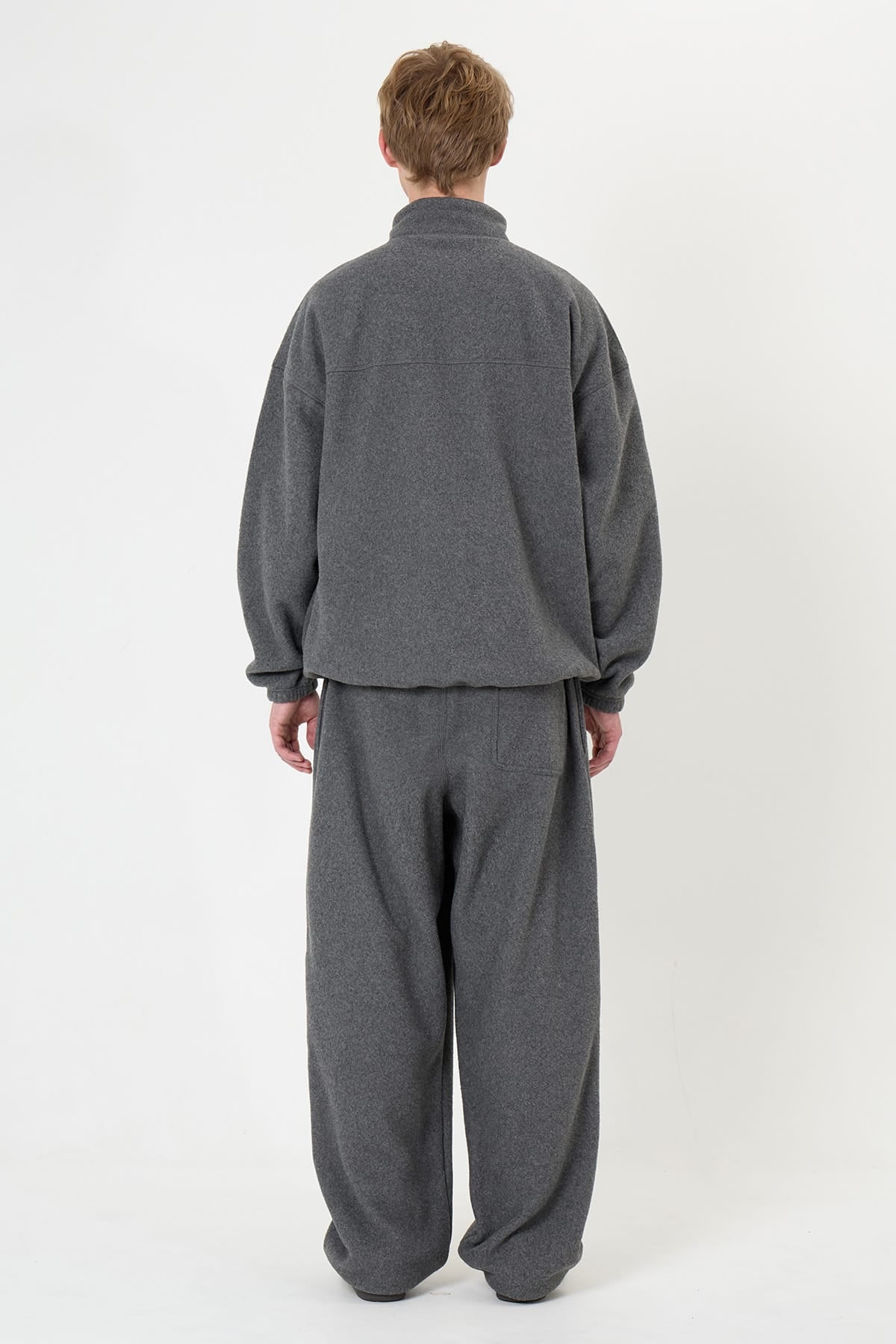 VERT 25 FLEECE HALF ZIP HEATHER GREY