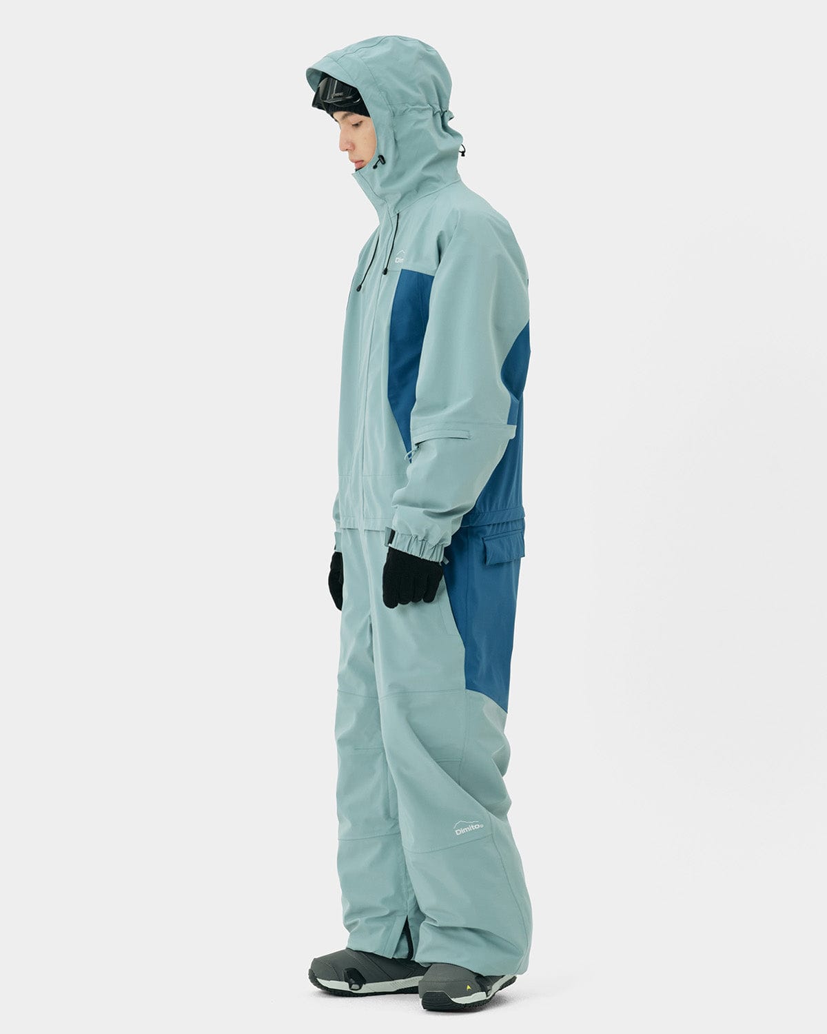 VERT BLOCK ES JUMPSUIT PALE MINT