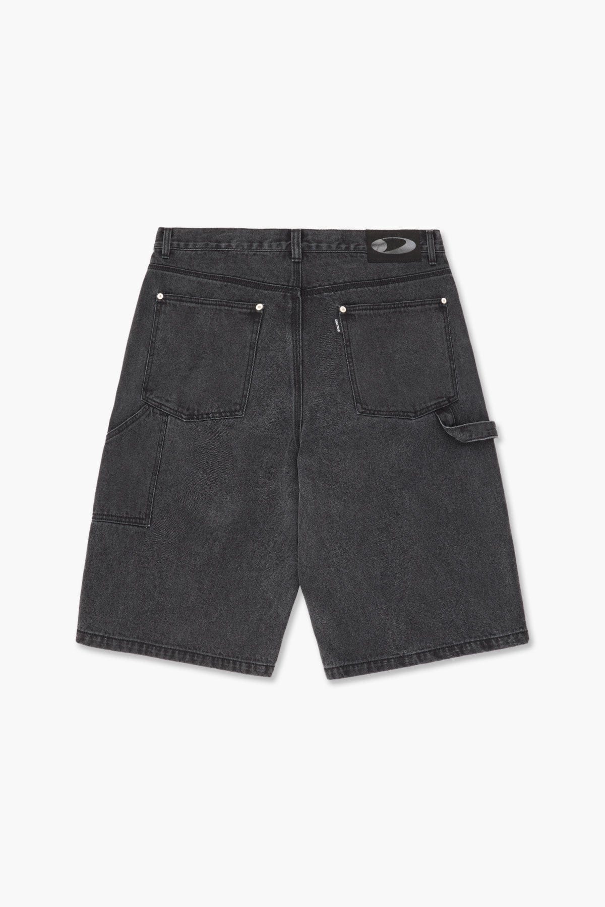VERT CARPENTER DENIM SHORTS (LONG & LOOSE FIT) GREY