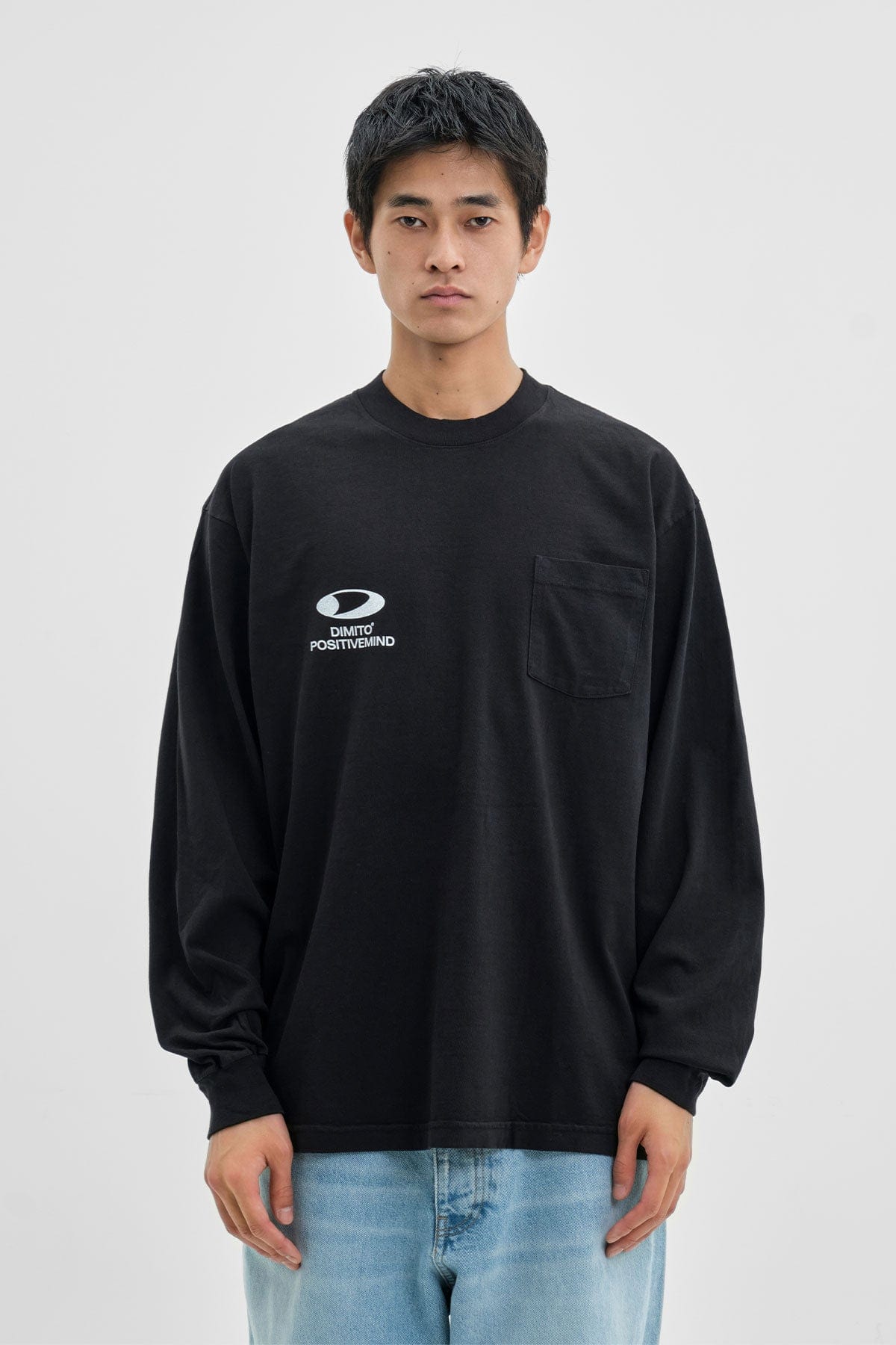 VERT CIRCLE BIG LOGO POCKET LSV GD 6.5OZ TEE BLACK