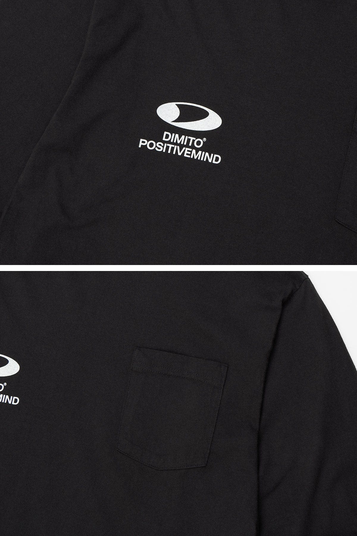 VERT CIRCLE BIG LOGO POCKET LSV GD 6.5OZ TEE BLACK