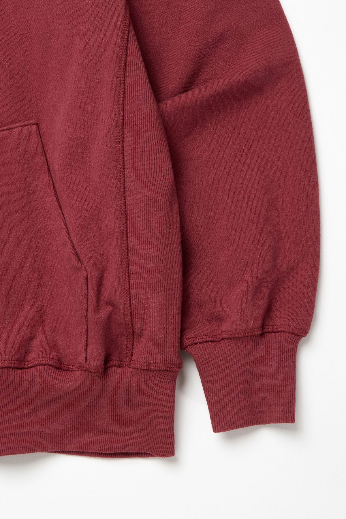 VERT CIRCLE LOGO HALF ZIP SWEATSHIRT BURGUNDY