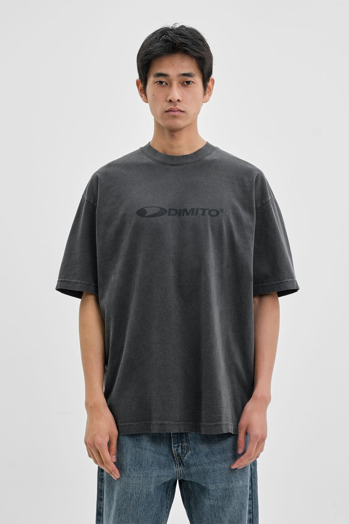VERT CIRCLE LOGO SSV GD 6.5OZ TEE VINTAGE BLACK