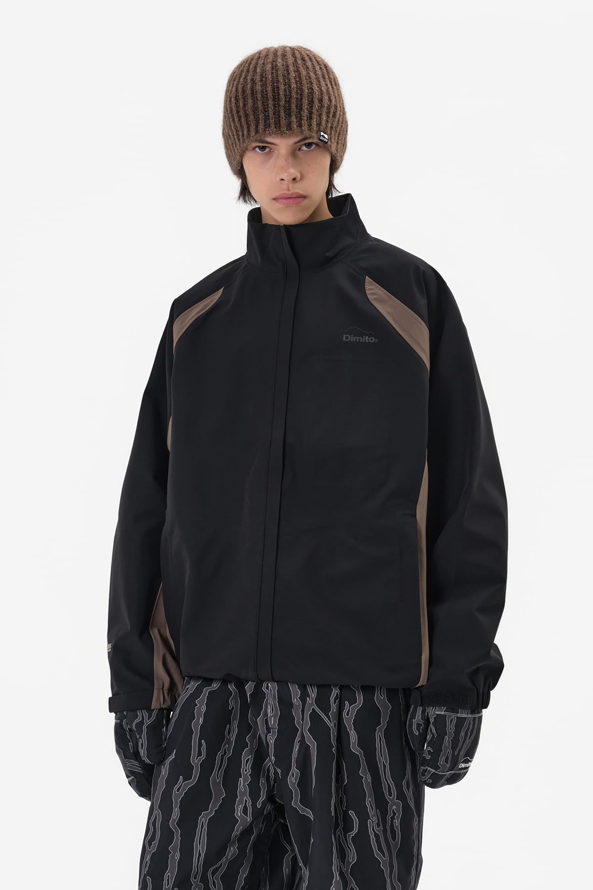 VERT HAE REFLECTIVE LINE MITTEN HAE MT BLACK