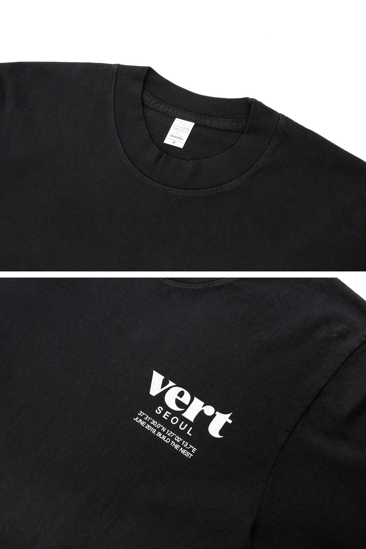 VERT HOMIES LSV GD 6.5OZ TEE BLACK