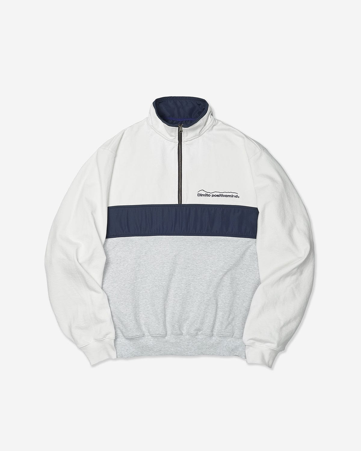 MT HALF ZIP SWEATSHIRTS WHITE – DIMITO INTERNATIONAL