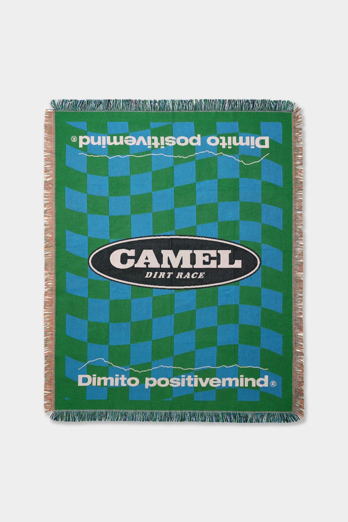 VERT ONE-SIZE CAMEL RACE BLANKET CHECKER BLUE