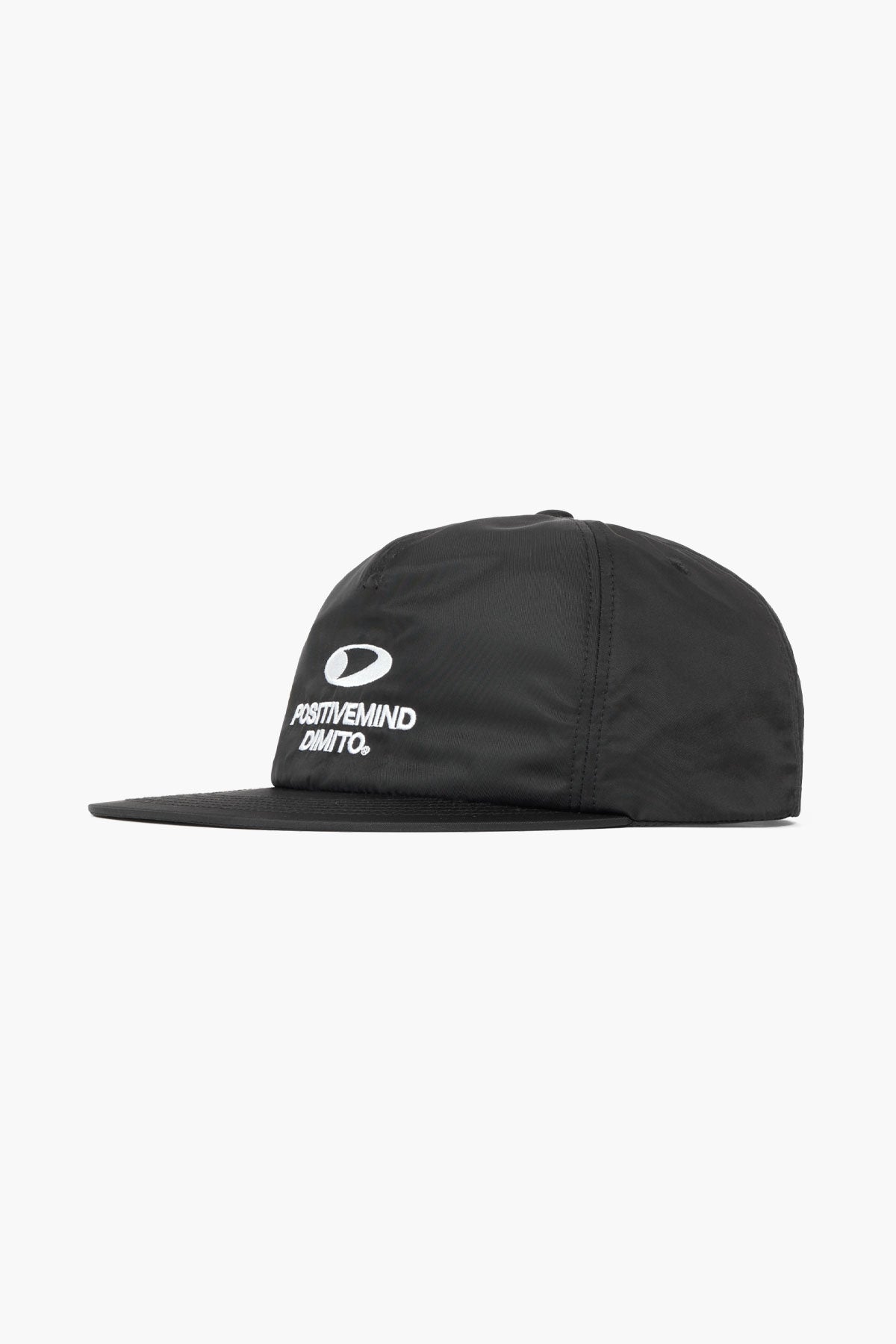 VERT ONE-SIZE CIRCLE LOGO SATIN TRUCKER CAP BLACK
