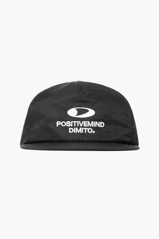 VERT ONE-SIZE CIRCLE LOGO SATIN TRUCKER CAP BLACK