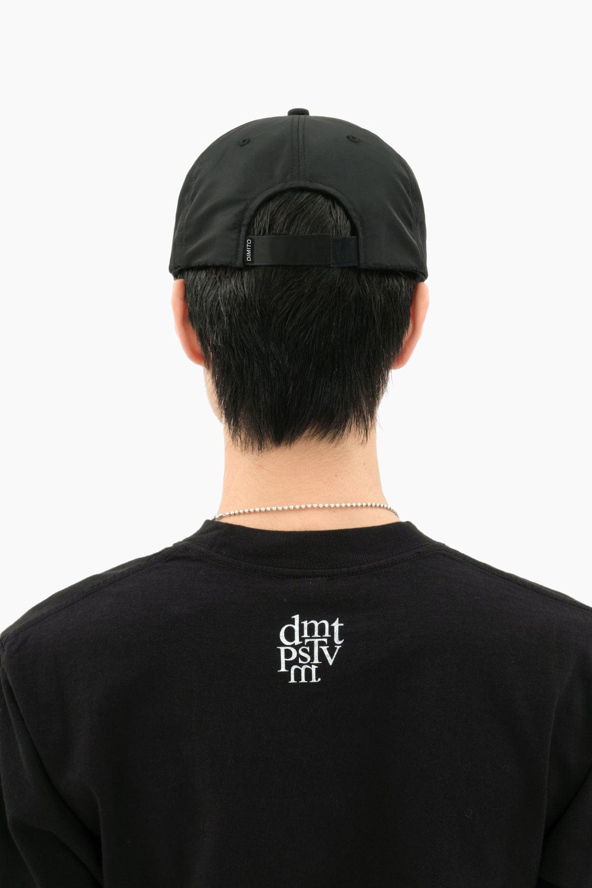 VERT ONE-SIZE CIRCLE LOGO SATIN TRUCKER CAP BLACK