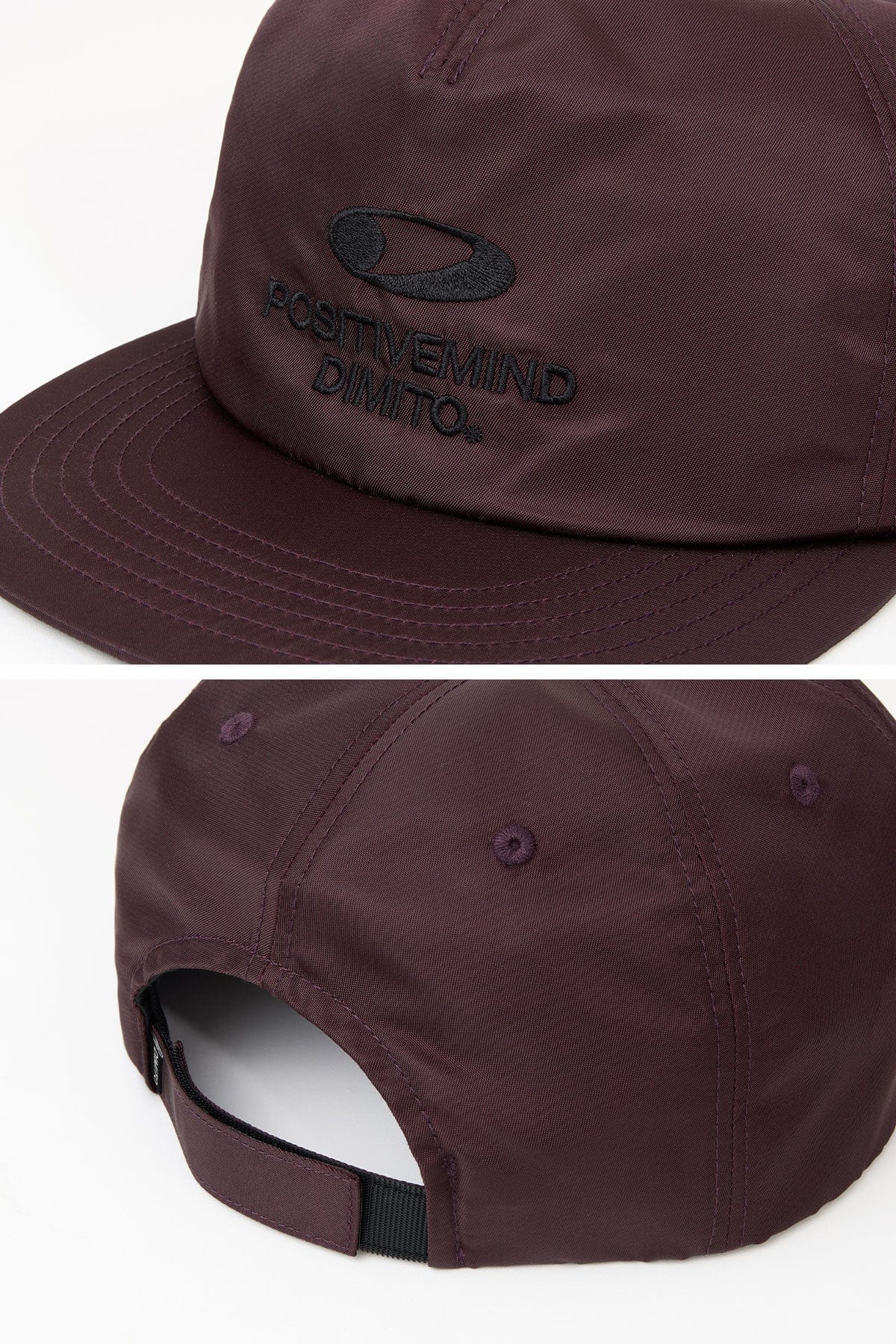 VERT ONE-SIZE CIRCLE LOGO SATIN TRUCKER CAP WINE
