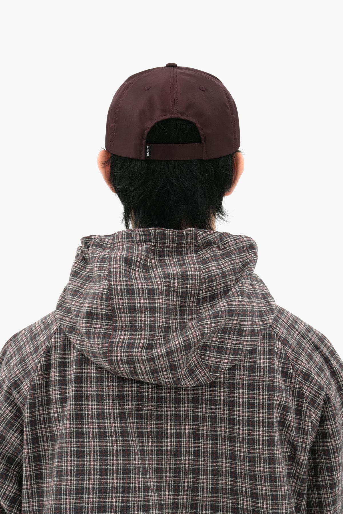 VERT ONE-SIZE CIRCLE LOGO SATIN TRUCKER CAP WINE