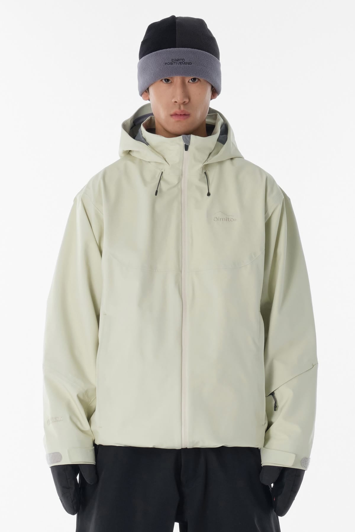 VERT ONE-SIZE COLOR BLOCK FLEECE BEANIE GREY