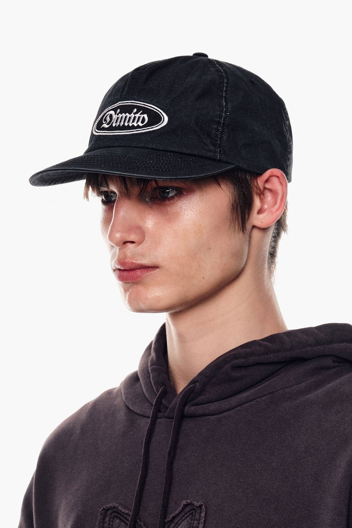 VERT ONE-SIZE DMT WASHED COTTON RIP TRUCKER CAP WASHED BLACK