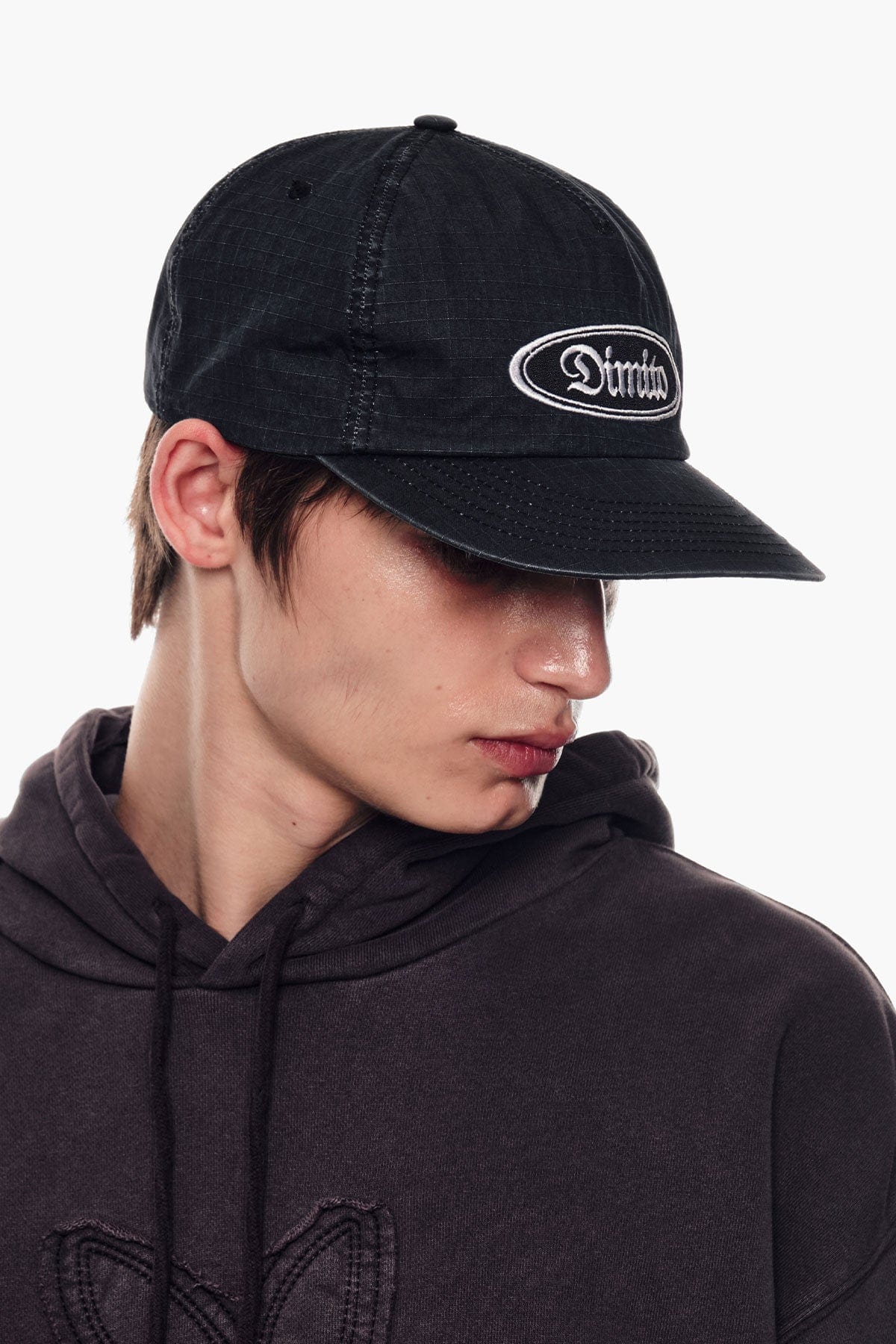 VERT ONE-SIZE DMT WASHED COTTON RIP TRUCKER CAP WASHED BLACK