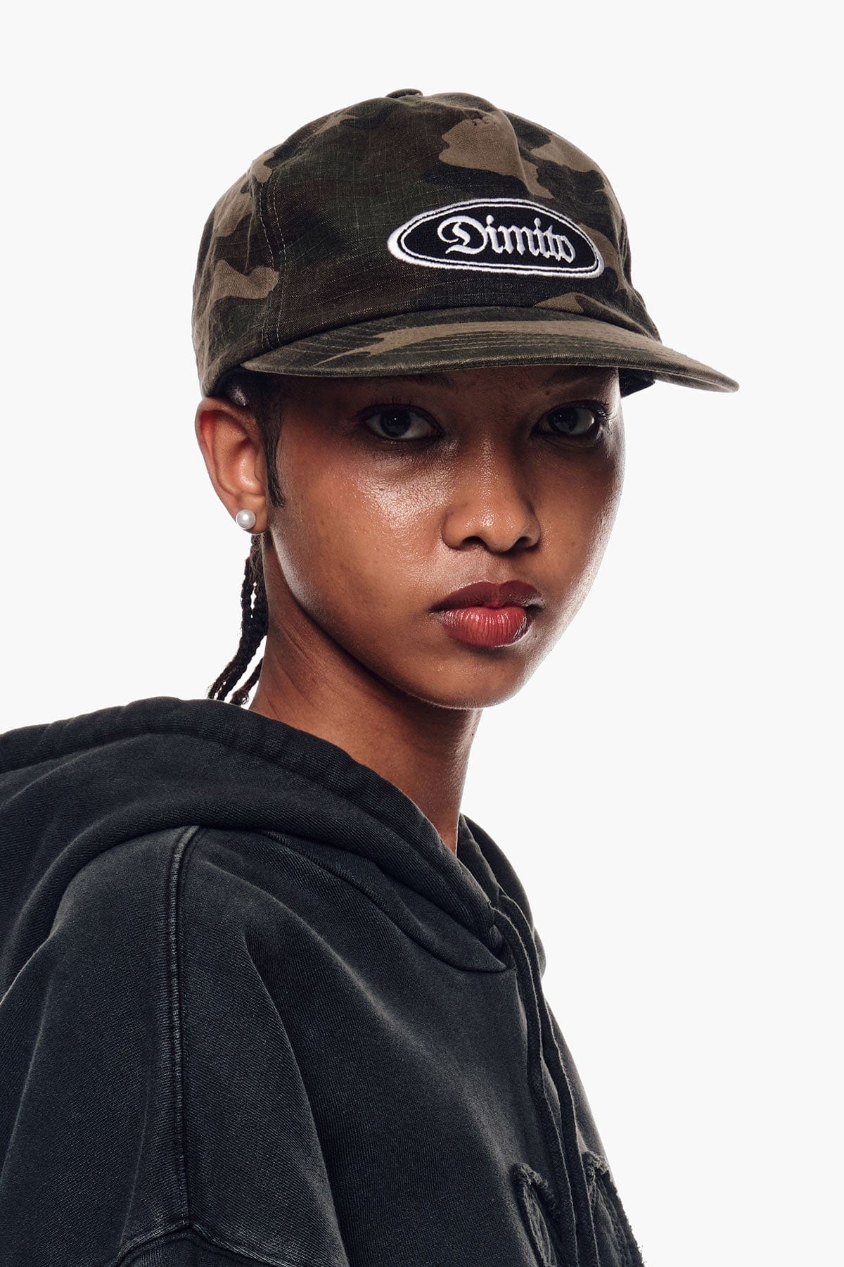 VERT ONE-SIZE DMT WASHED COTTON RIP TRUCKER CAP WASHED CAMO
