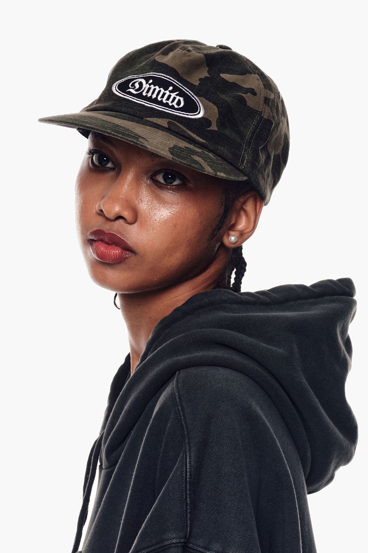 VERT ONE-SIZE DMT WASHED COTTON RIP TRUCKER CAP WASHED CAMO