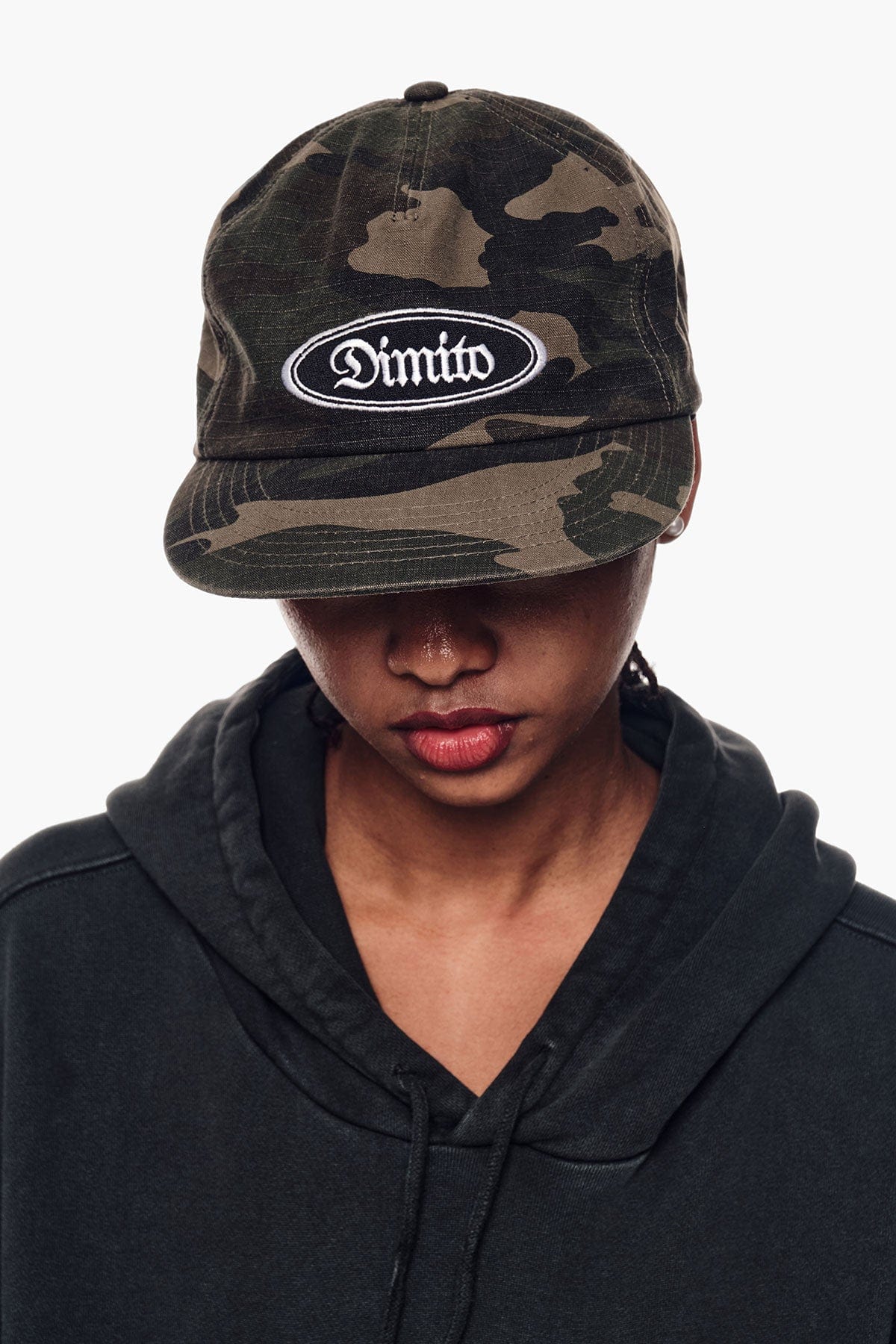 VERT ONE-SIZE DMT WASHED COTTON RIP TRUCKER CAP WASHED CAMO