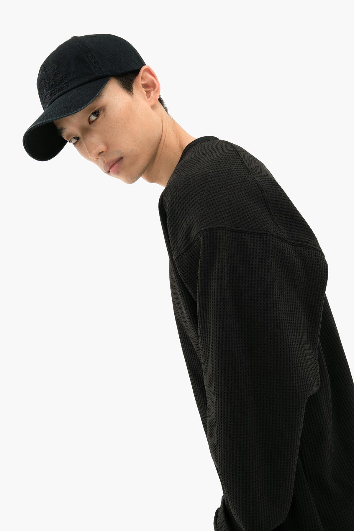 VERT ONE-SIZE HAZE COTTON 6PANEL CAP WASHED BLACK