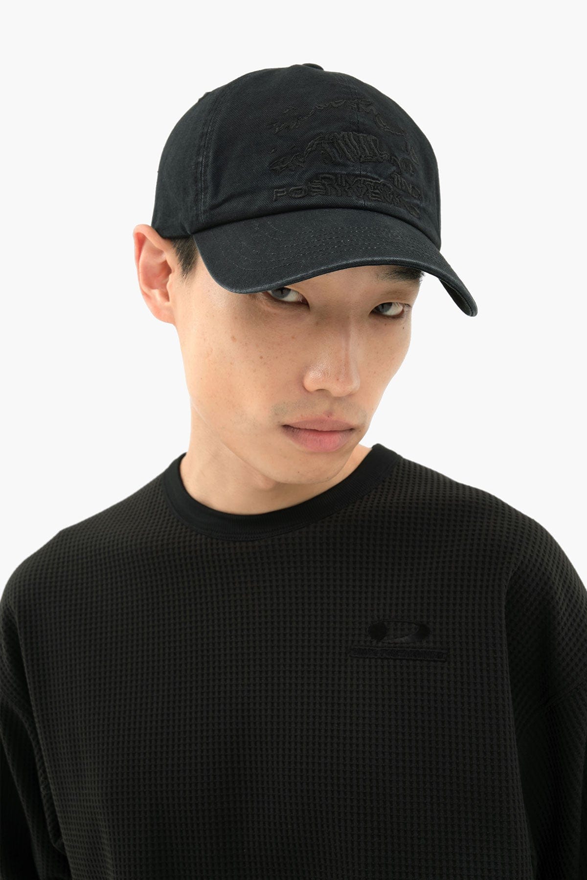 VERT ONE-SIZE HAZE COTTON 6PANEL CAP WASHED BLACK