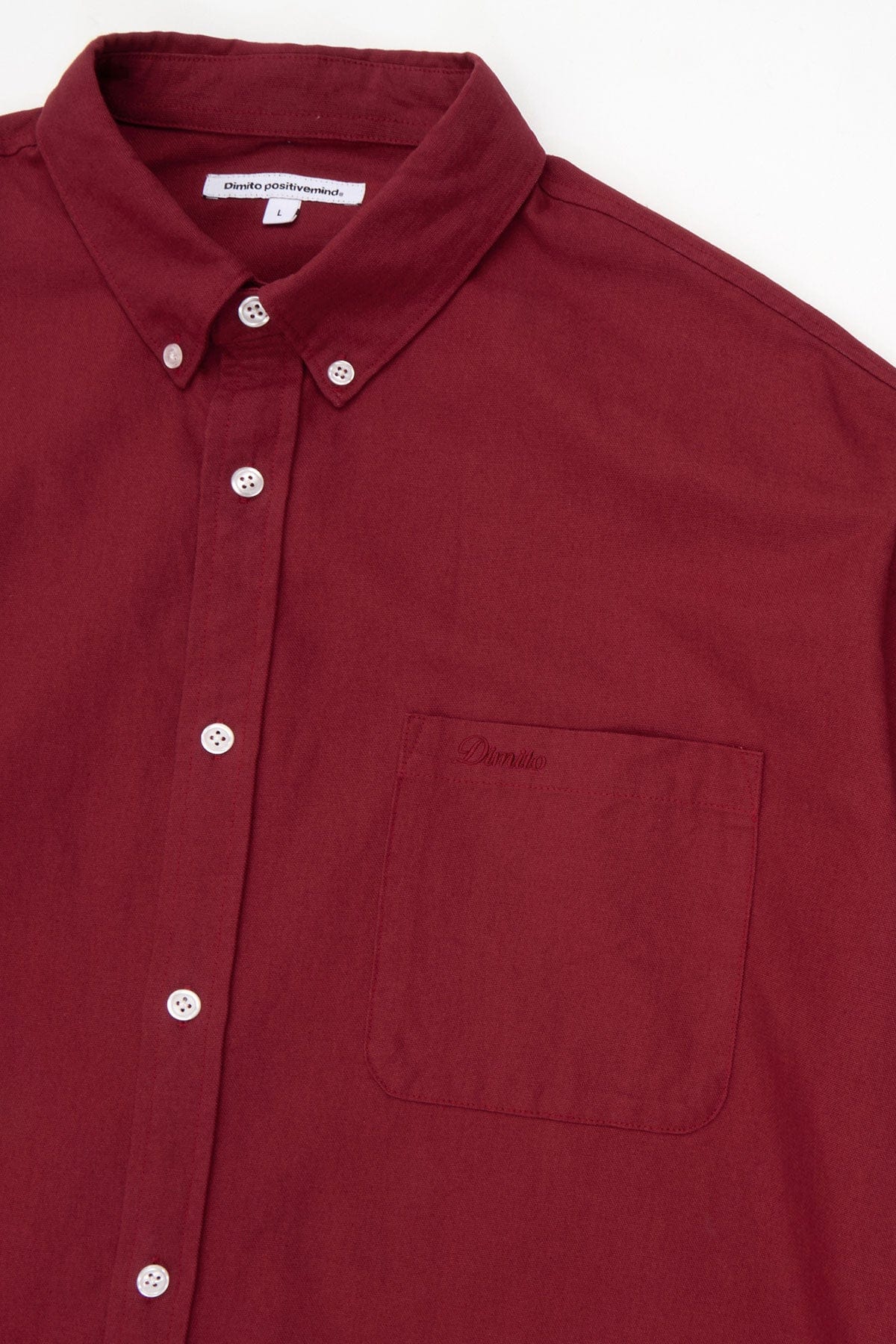 VERT OXFORD L/S SHIRT BURGUNDY