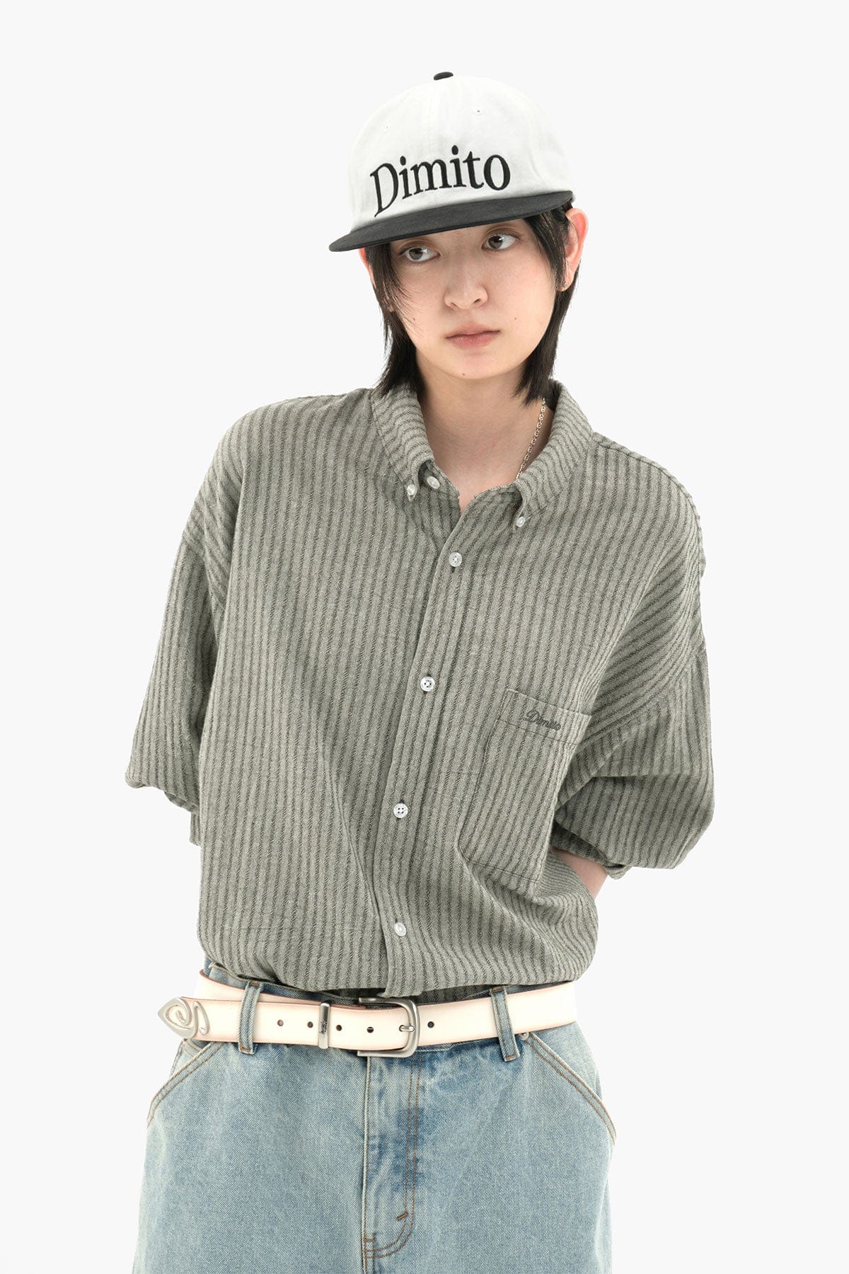 VERT PATTERN L/S SHIRT KHAKI