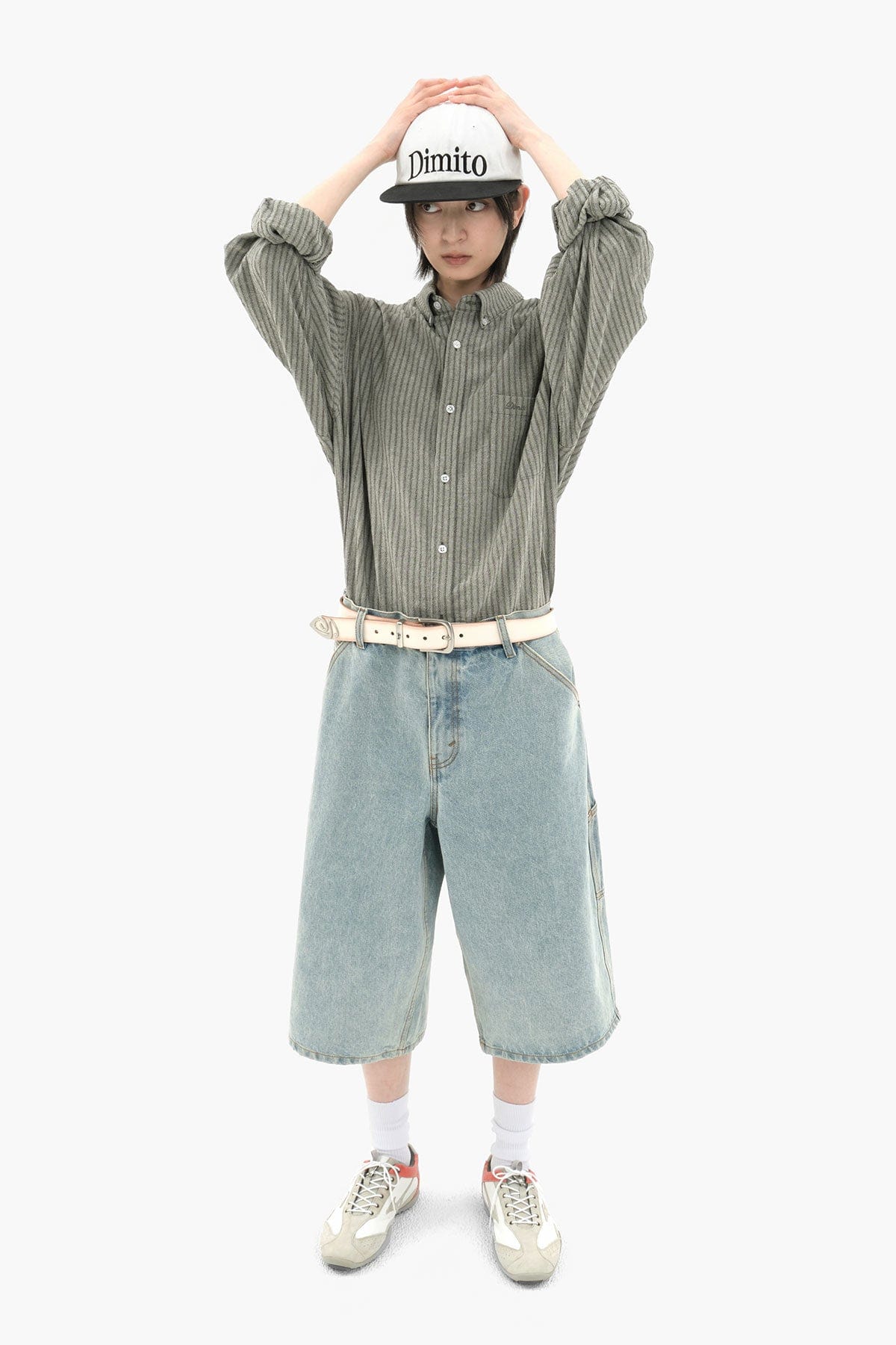 VERT PATTERN L/S SHIRT KHAKI