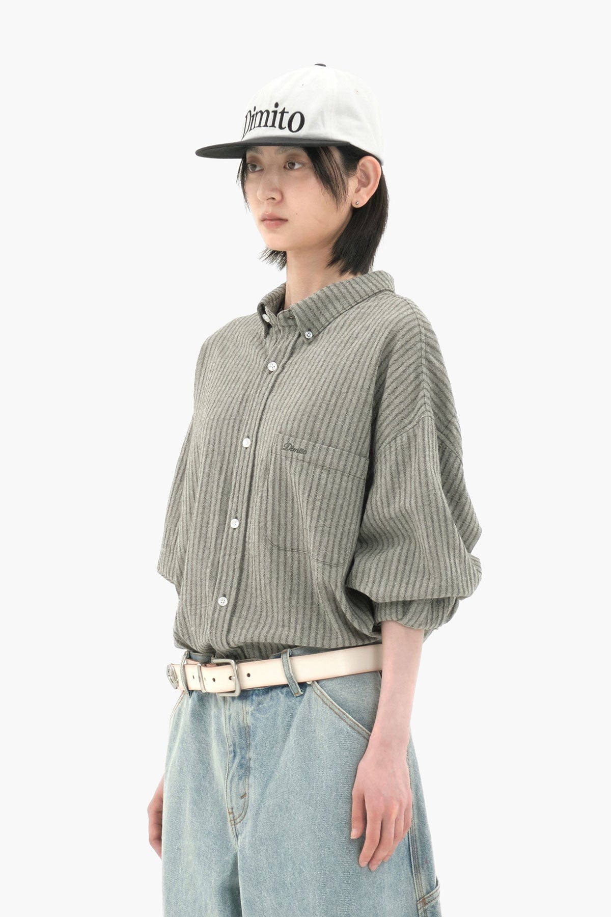VERT PATTERN L/S SHIRT KHAKI