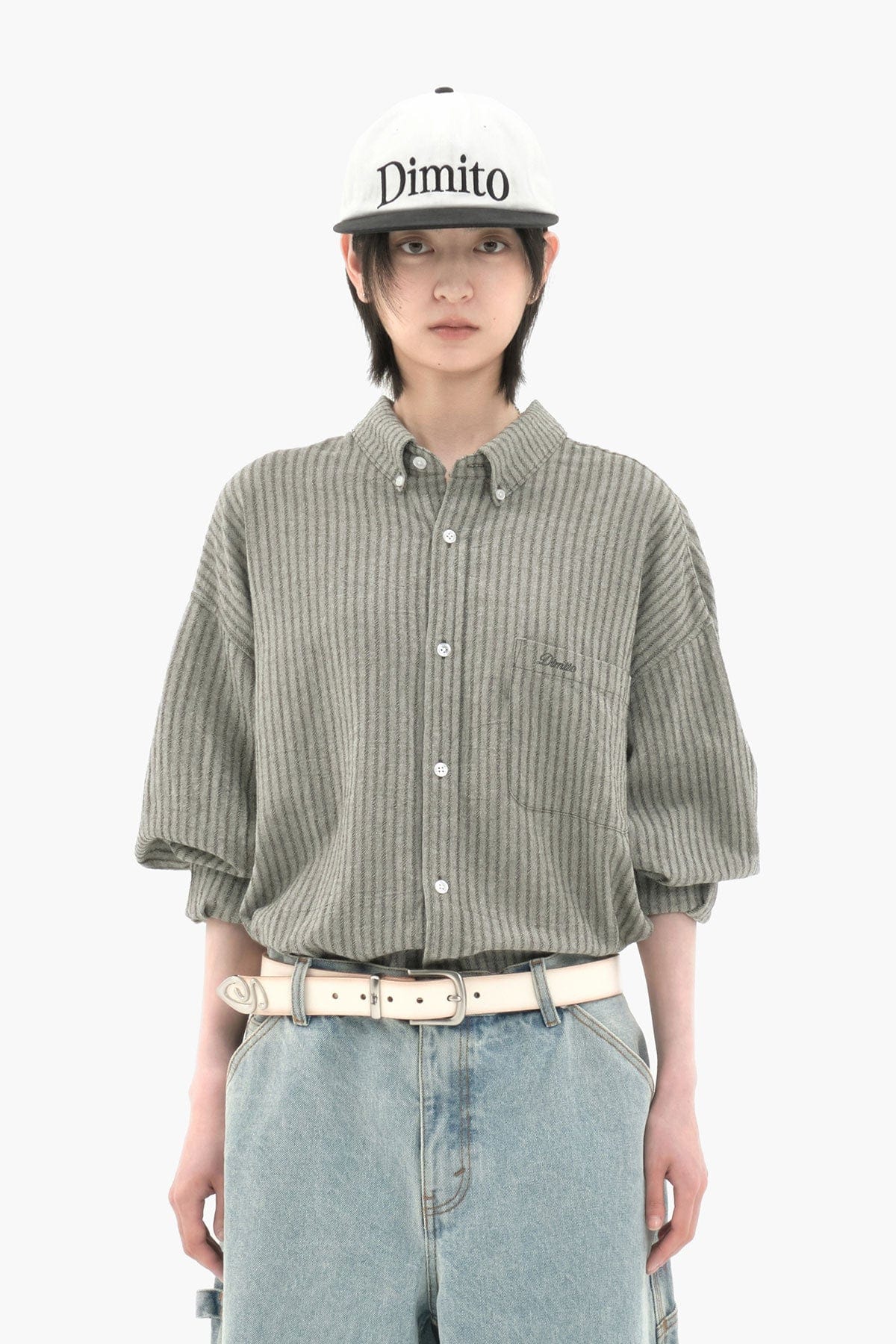 VERT PATTERN L/S SHIRT KHAKI