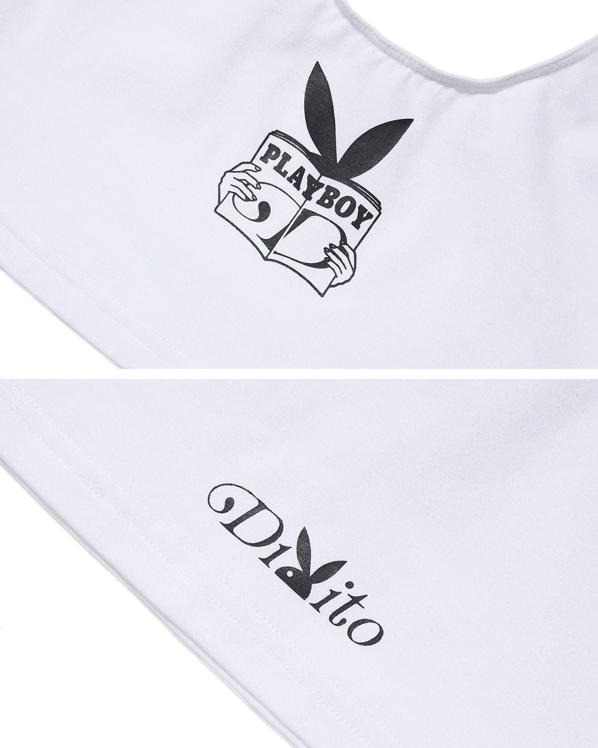 VERT (PLAYBOY X DIMITO) SPANDEX TANK TOP WHITE