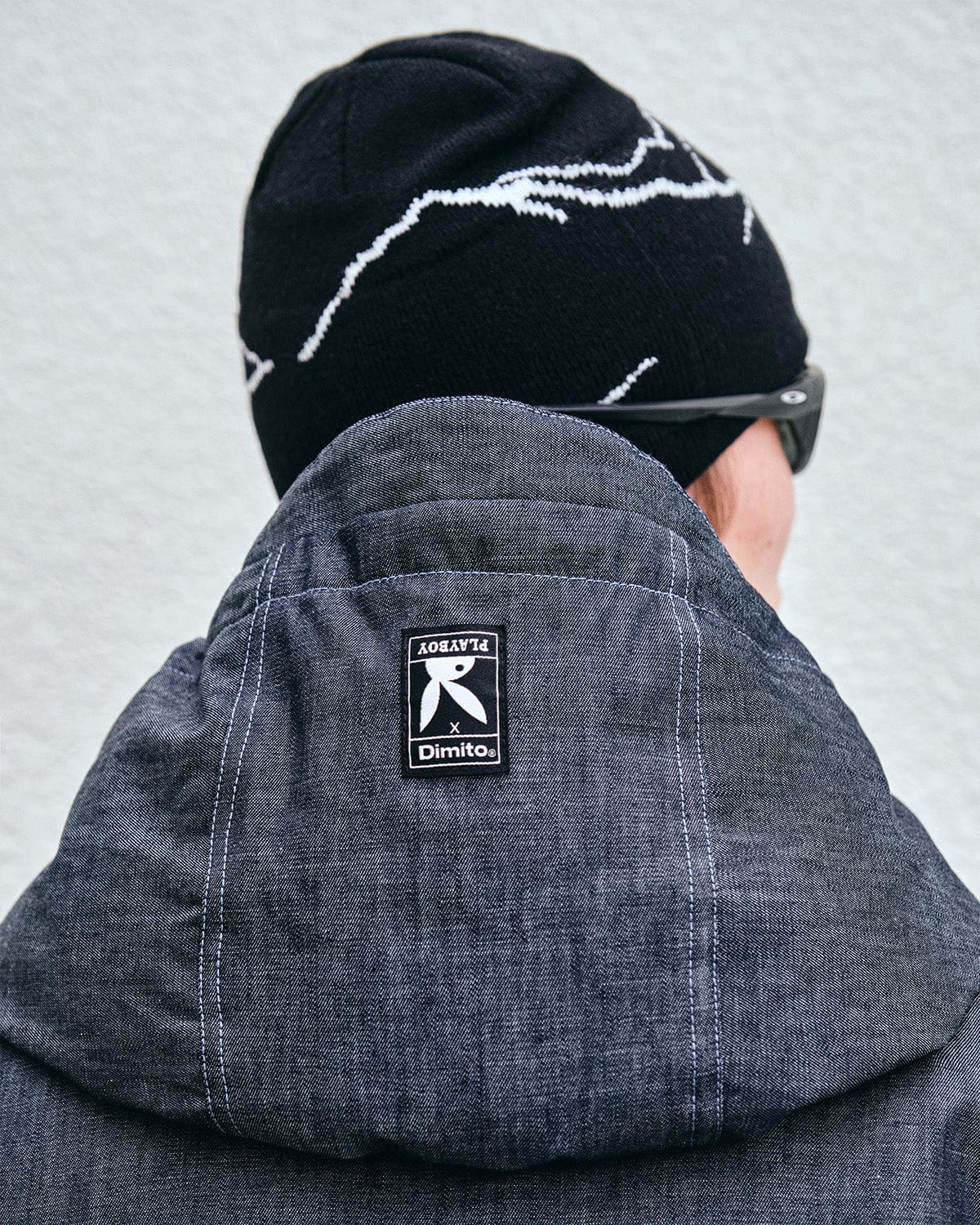 VERT POLARTEC (PLAYBOY X DIMITO) DETACHABLE JACKET BLACK DENIM