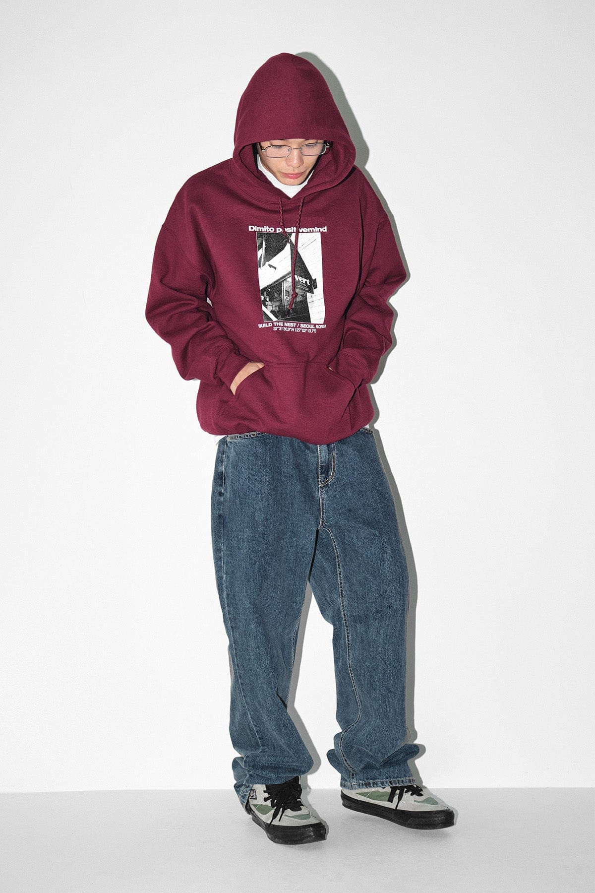 VERT VERT SEOUL HOODIE BURGUNDY