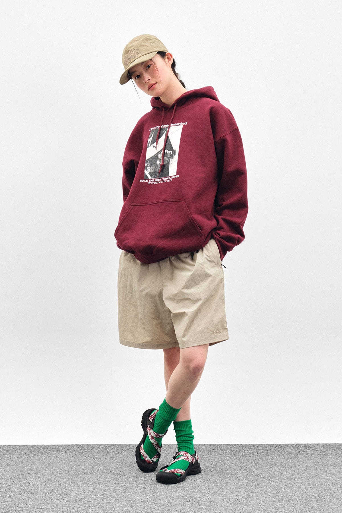 VERT VERT SEOUL HOODIE BURGUNDY