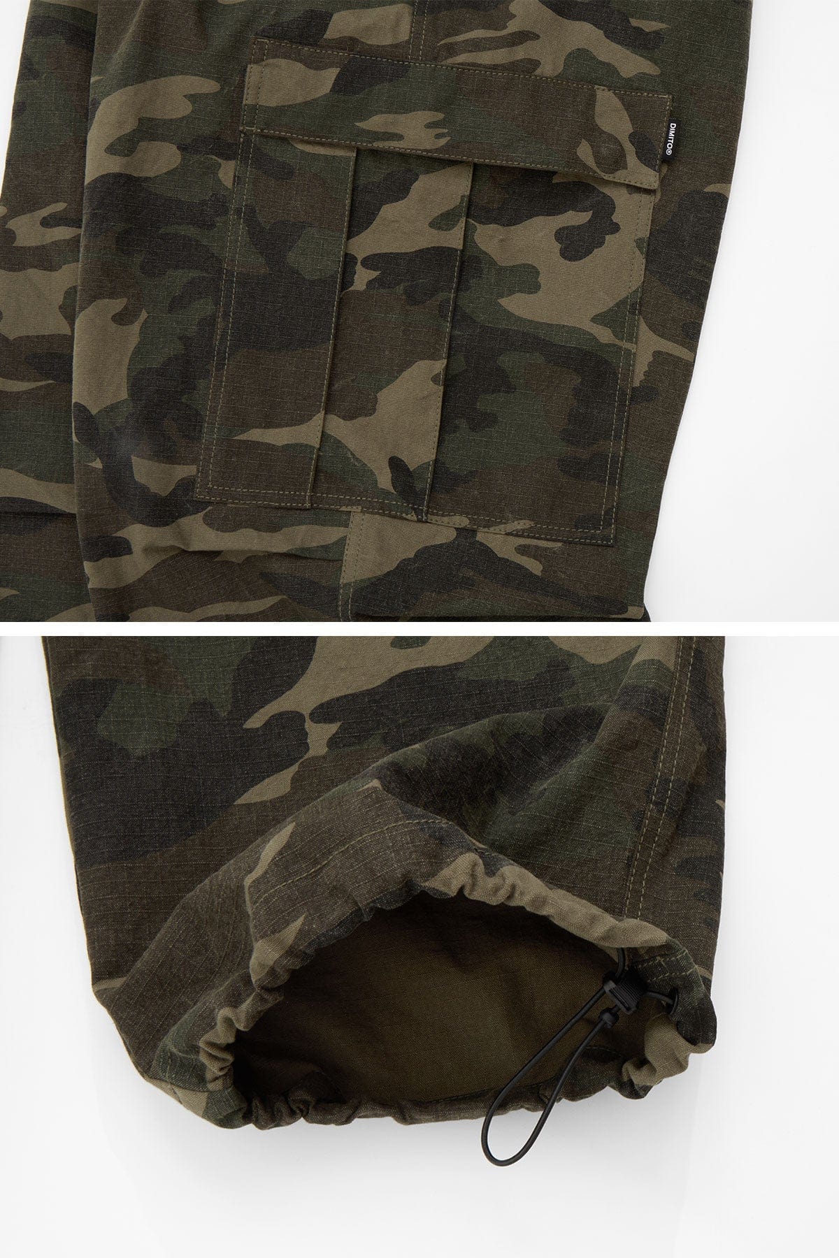 VERT WASHED CARGO PANTS (LOOSE FIT) WOODLAND CAMO