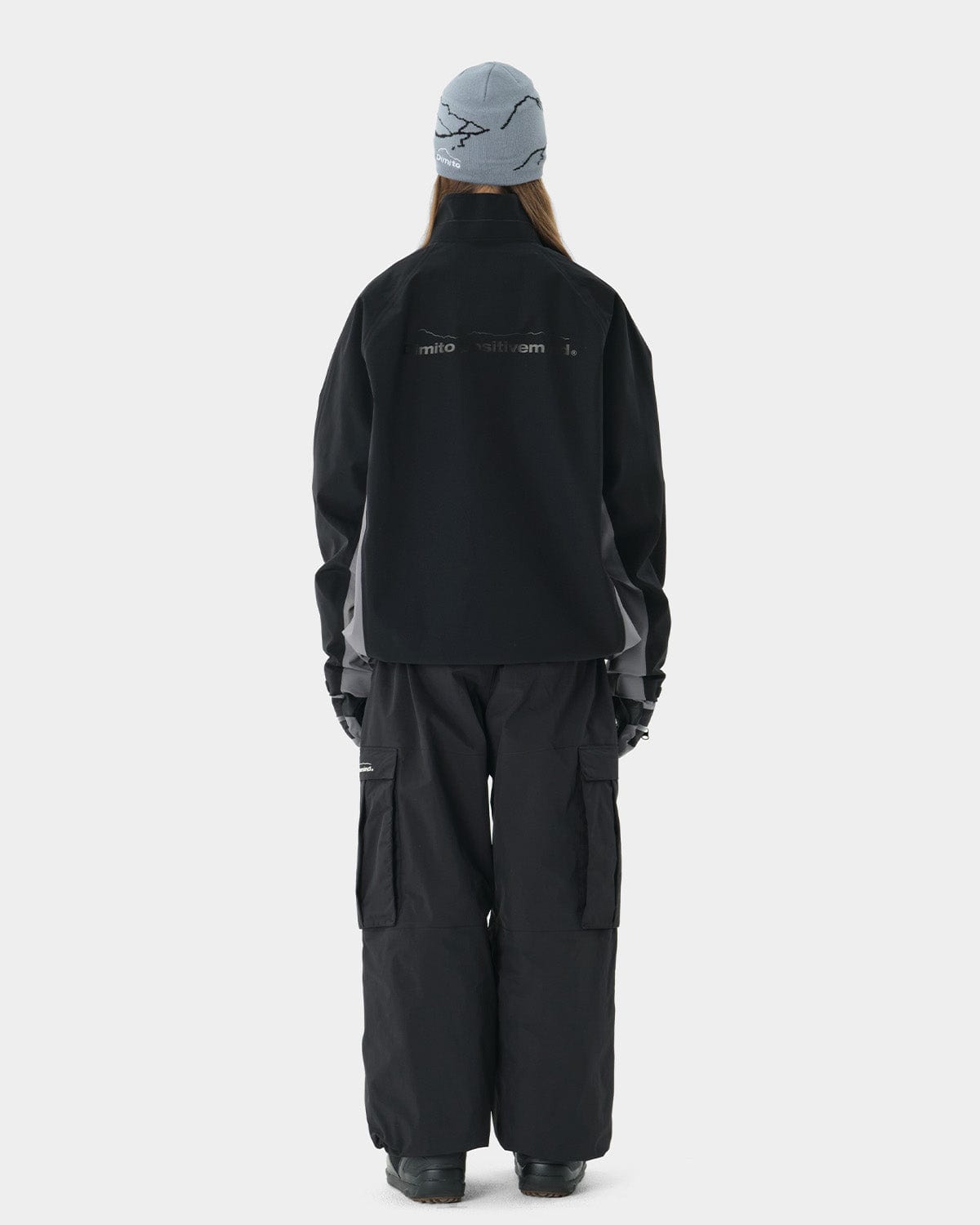 VERT WIDE CARGO PANTS BLACK (Wide Fit)