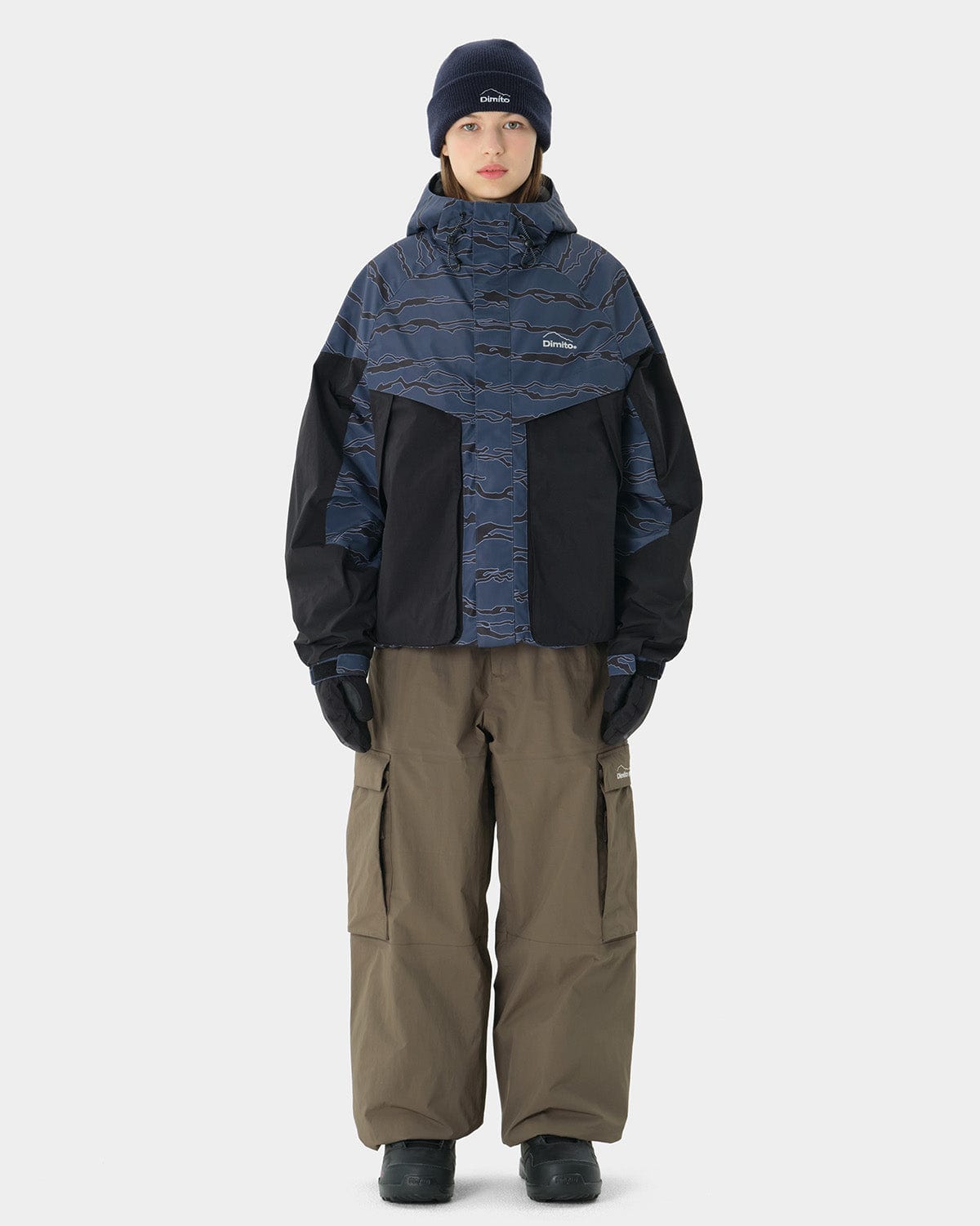 VERT WIDE CARGO PANTS MUD (Wide Fit)