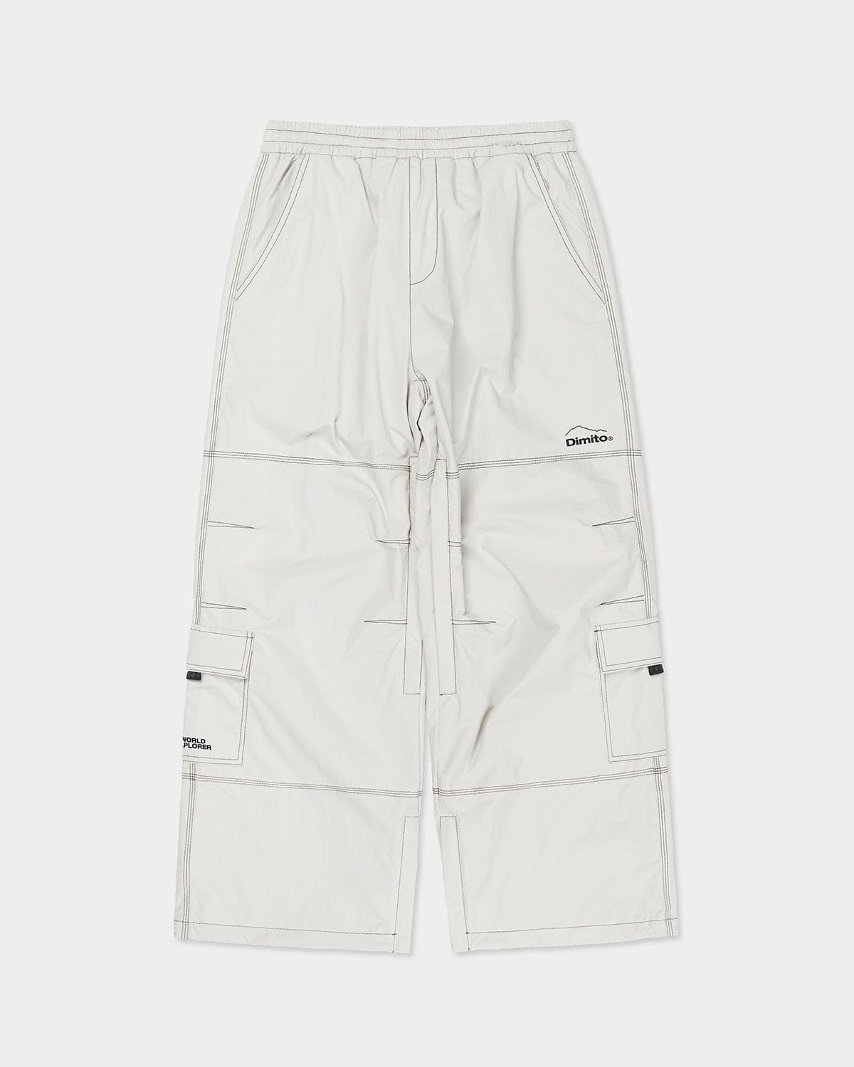 ★DXOH★Grid Logo Wide Pants White Ivory★正規品/直送料込 WORKS WIDE PANTS IVORY (Wide Fit) – DIMITO INTERNATIONAL
