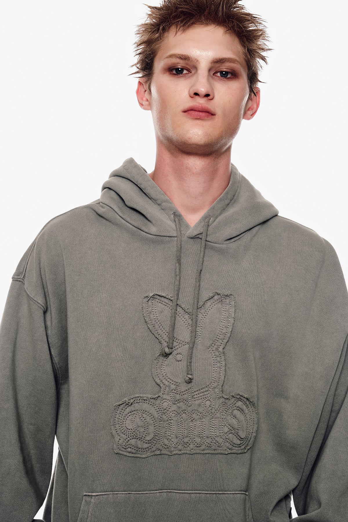 [PLAYBOY x DIMITO] BUNNY HOODIE WASHED GREY