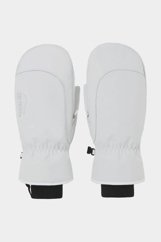 LEATHER 3-WAY OPEN MITTEN COOL WHITE
