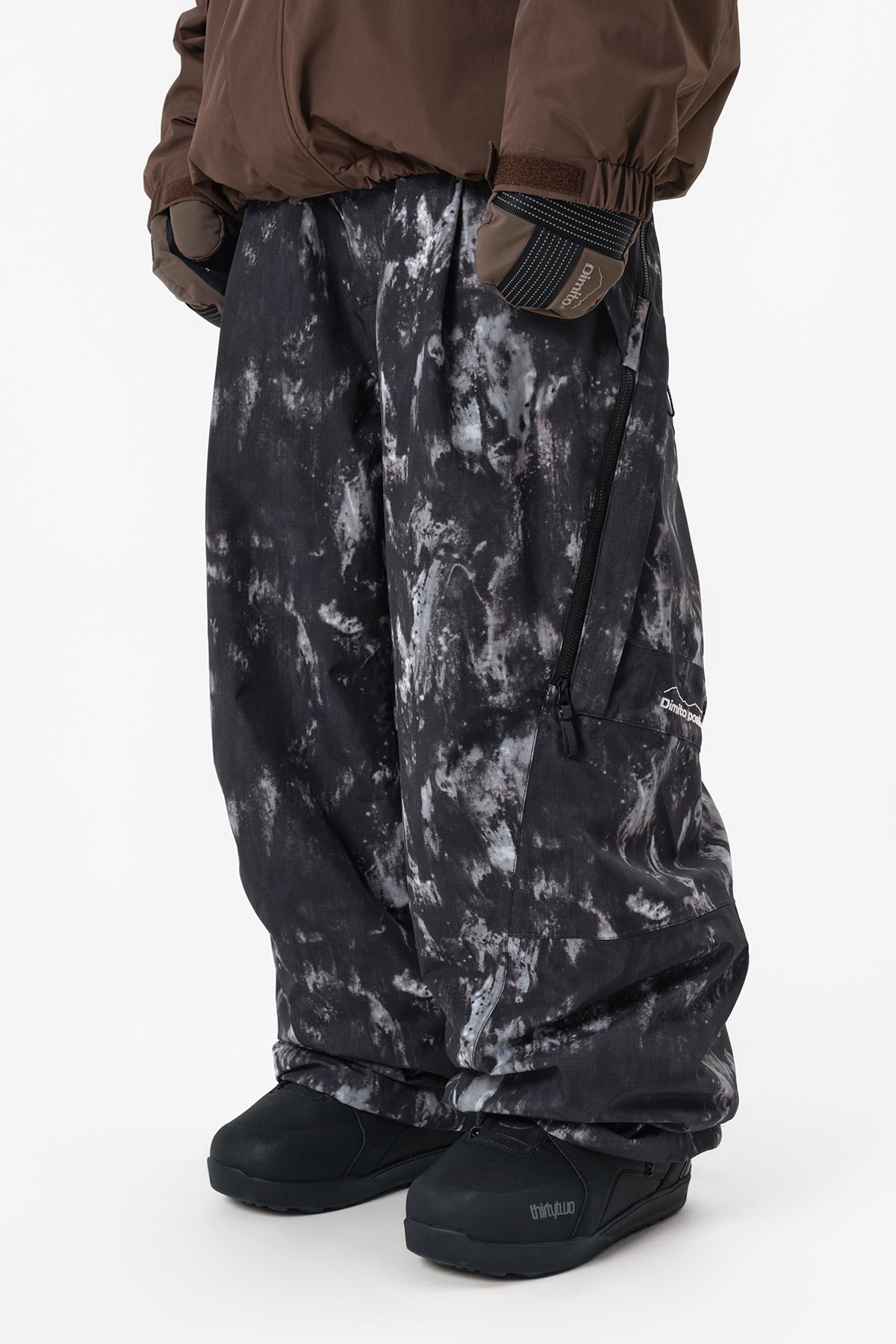 GIANT CARGO PANTS (WIDE FIT LV.2) MARBLE BLACK