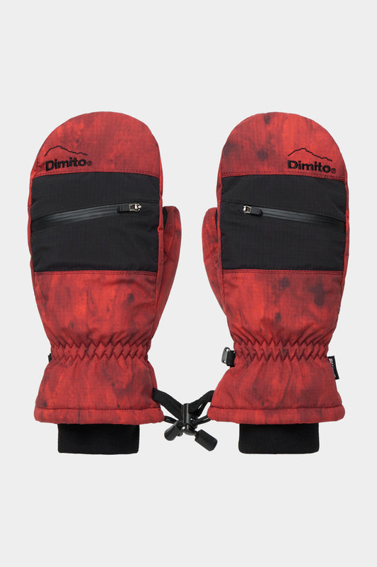 BLOCK VENT MITTEN MARBLE RED