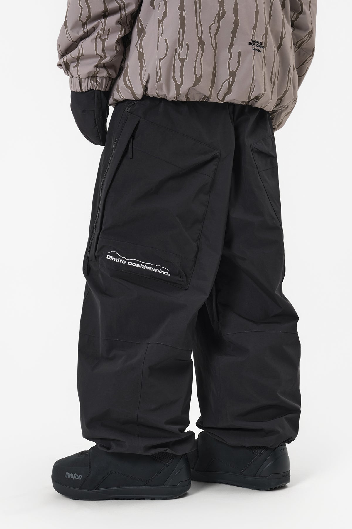 GIANT CARGO PANTS (WIDE FIT LV.2) BLACK