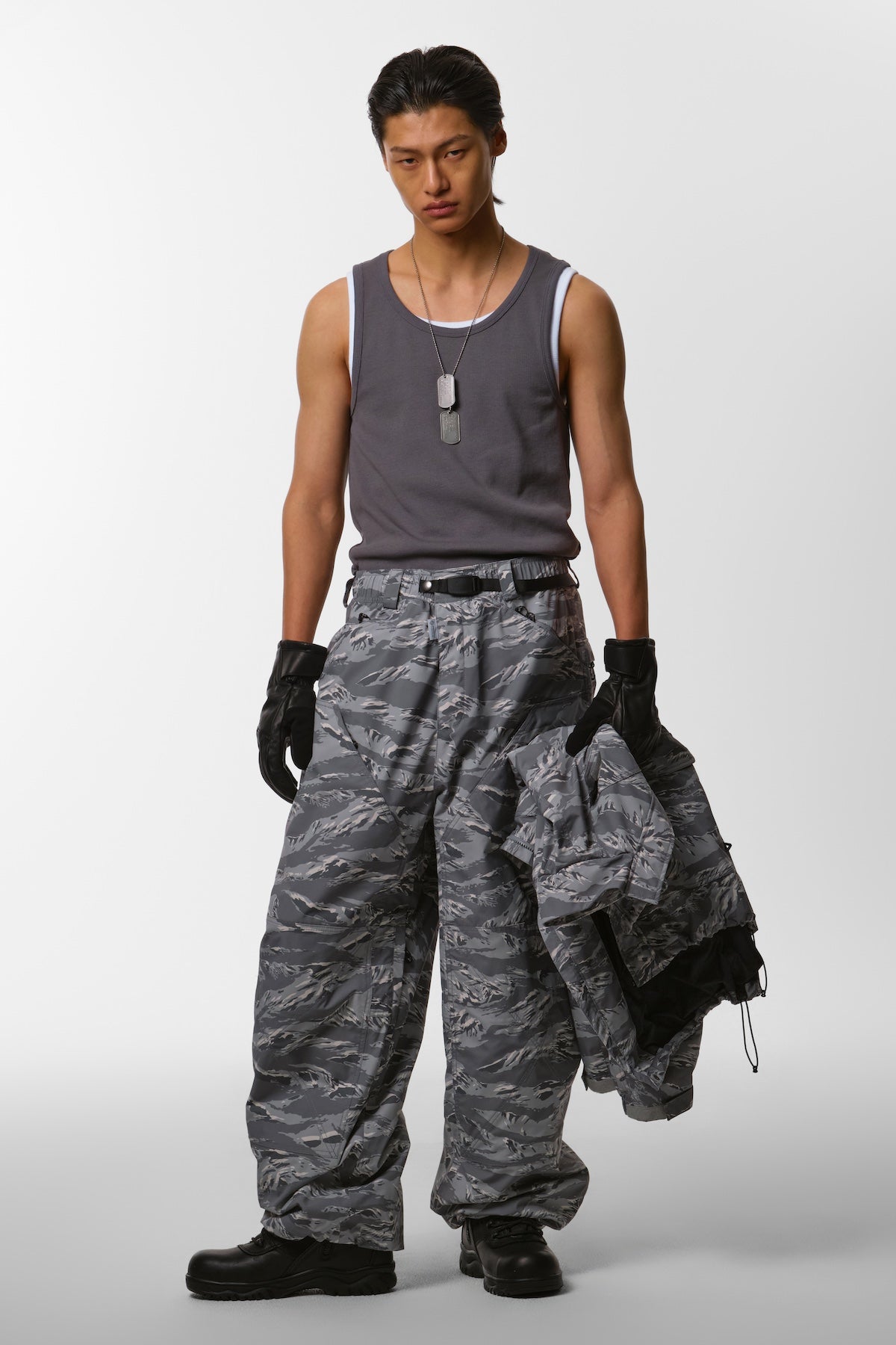 VTX BANDED DOUBLE KNEE PANTS (WIDE FIT LV.1) TIGER GREY CAMO