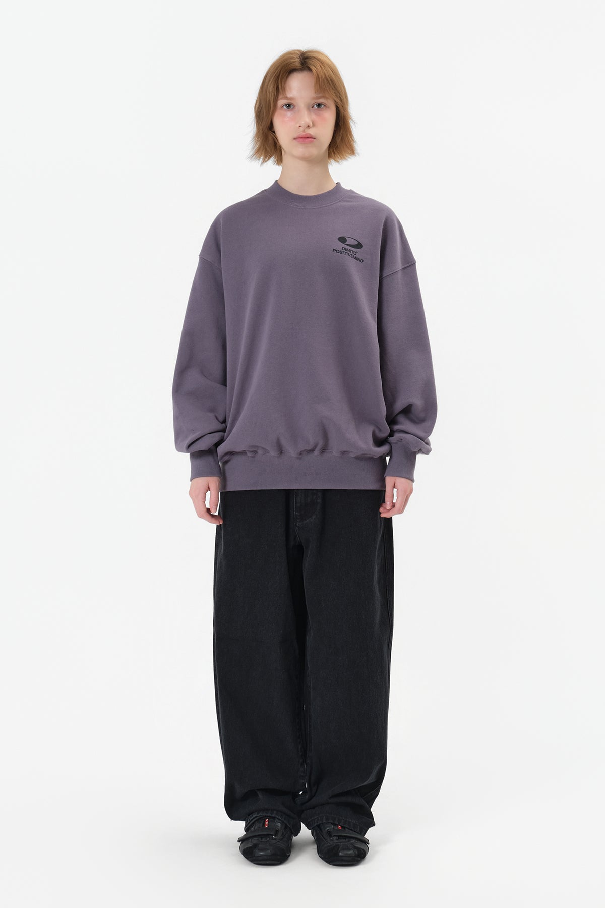 CIRCLE LOGO SWEATSHIRT PURPLE ASH