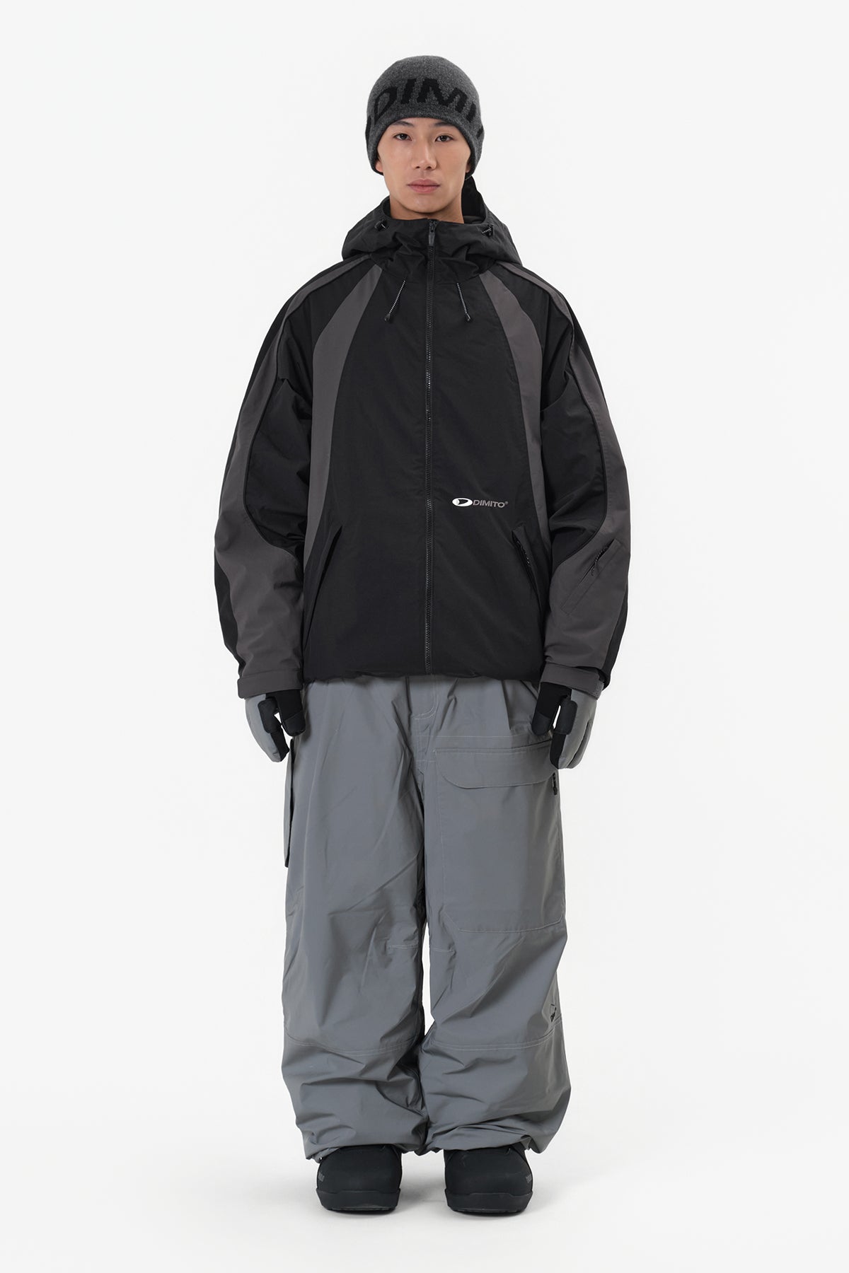 WAVE PADDED JACKET MID BLACK