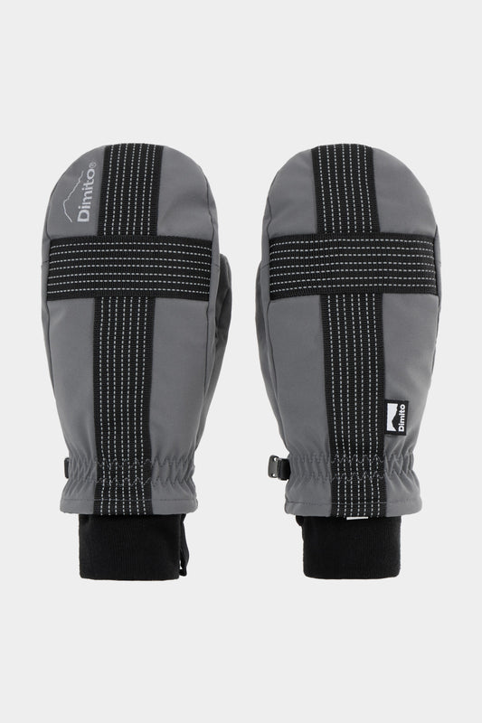 REFLECTIVE CROSS BAND MITTEN COOL GREY