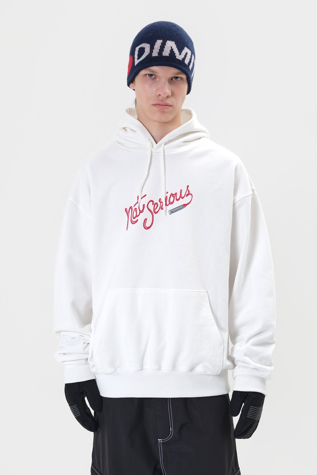 NS LIP HOODIE WHITE