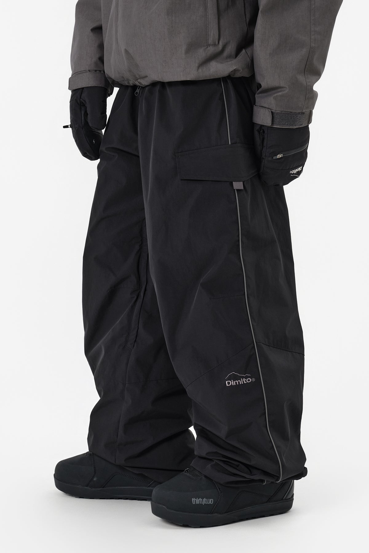 25 AIR FORCE BANDED PANTS (WIDE FIT LV.1) MID BLACK